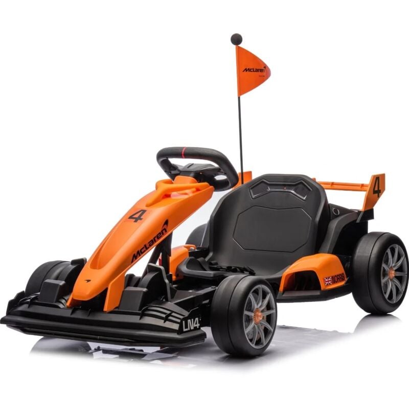 Berghoff - McLaren Gokart électrique pour Enfants 24V - 5 à 12 ans - Fonction Dérive - Orange