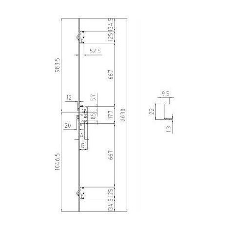 MCM CERRADURA 502A HL 3P.PIC/BUL/GAN U22 AUTO TESA