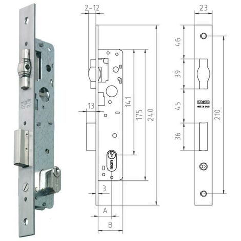 mcm cerradura embutir metalica 1551-21 18 inox cilind.oval 26x26