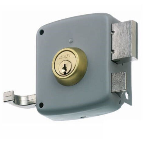 mcm cerradura sobreponer 2525p-  80-dcha pintada cilindro perfil