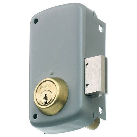 mcm cerradura sobreponer 2556cp-50-dcha gris cilindro europerfil
