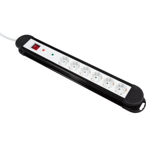 MCPOWER Steckdosenleiste KL-06, 6-fach, 1,4 m Zuleitung, ÜS, Schalter