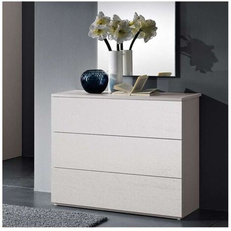 Mcs Mobili Comò Easy Bianco 90x79x46 cm - Arredo Camera da Letto
