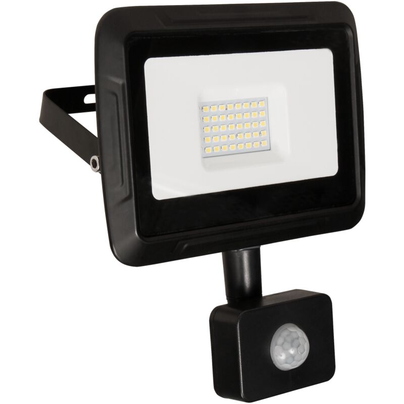 

Foco de exterior LED `` Super-Slim '' 30W, 2400lm, 4000K, IP44, detector de movimiento - Mcshine