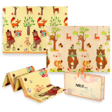 MD05 KINDER-FALTMATTE WALD 190x150CM NILS FUN
