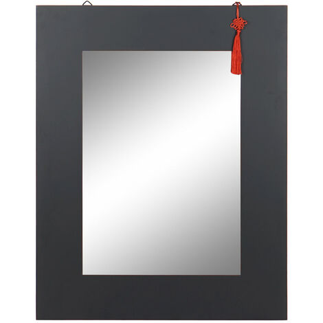 MDF FIR Mirror 70x2x90 Schwarz Oriental FIR MDF Material Farbspiegel Spiegel Familie Details