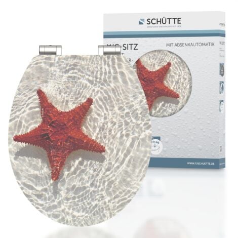 MDF HG WC-Sitz RED STARFISH, mit Absenkautomatik