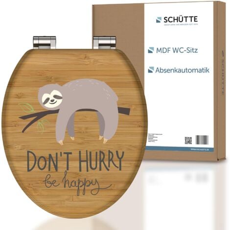 SCHÜTTE MDF WC-Sitz DONT HURRY, mit Absenkautomatik, Toilettendeckel, Klodeckel, WC-Sitz, Klobrille, WC-Sitz mit Absenkautomatik