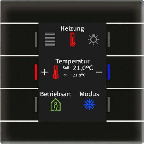 MDT Glastaster KNX II Smart Display Temperatursensor sw