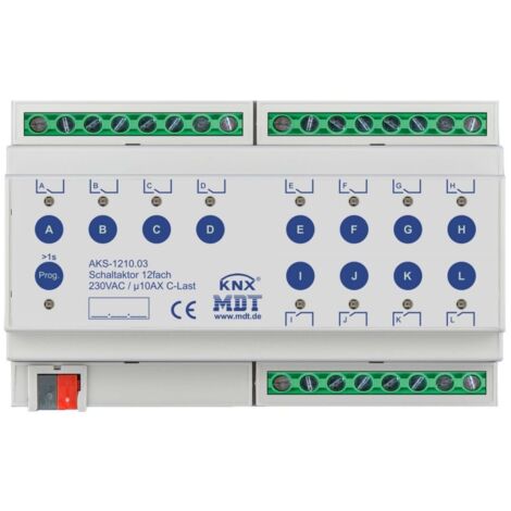 MDT Schaltaktor AKS-1210.03 12fach 8TE REG 10A 230VAC