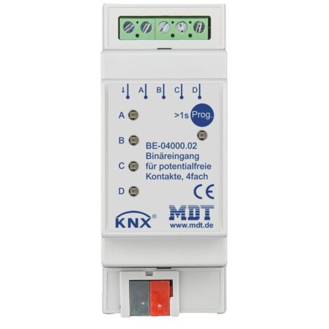 MDT technologies Binäreingang 4-fach 2TE REG, potentialfrei BE-04000.02