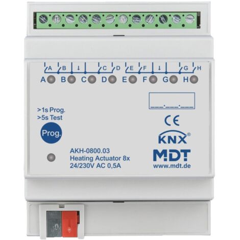 MDT technologies Heizungsaktor 8-fach 4TE REG, 24-230VAC AKH-0800.03