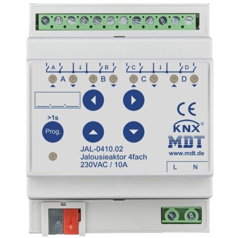 MDT technologies Jalousieaktor 4-fach REG, 10A, 230VAC JAL-0410.02