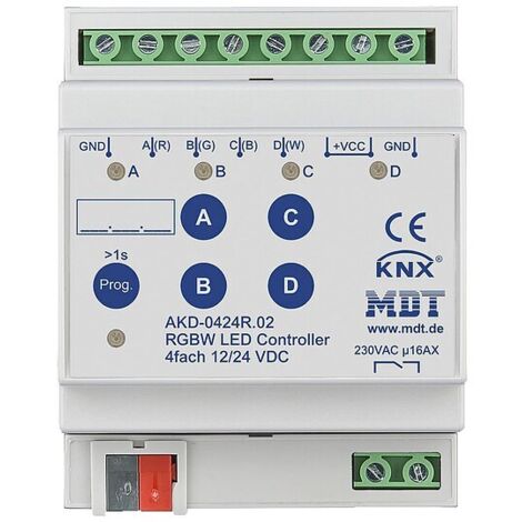 MDT technologies LED Controller 4-Kanal 4/8A, RGBW, 4TE, REG AKD-0424R.02