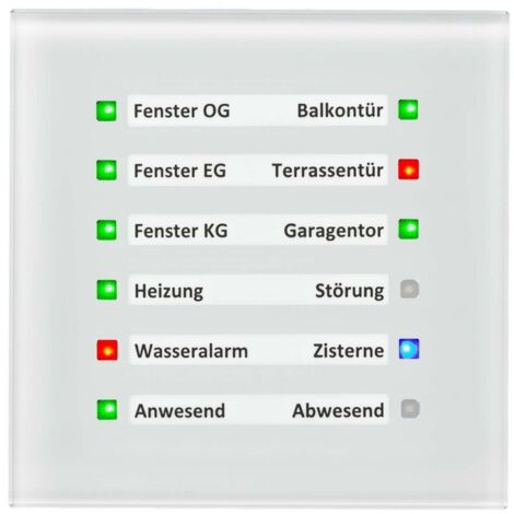 MDT technologies Meldetableau UP KNX ws LED Bussystem KNX SCN-GLED1W.01