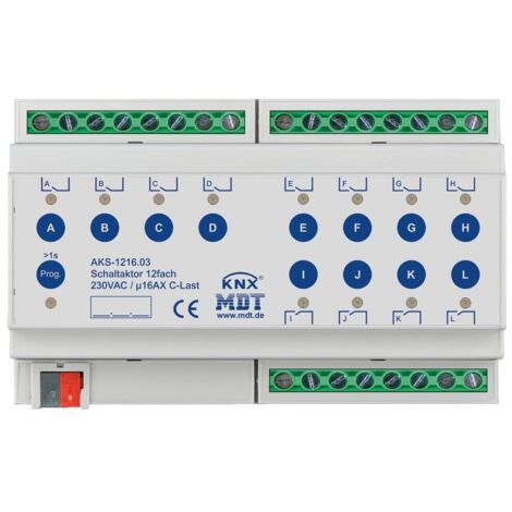 MDT technologies Schaltaktor 12-fach 8TE AKS-1216.03