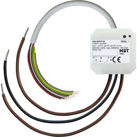 MDT Universalaktor 2-fach UP 10A 230VAC 14µF 2EVG
