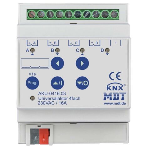 MDT Universalaktor 4-fach 4TE REG 16A 230VAC 100µF 15EVG