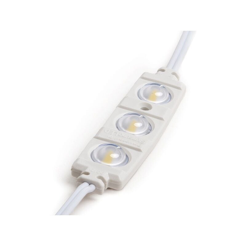 

Greenice - Módulo 3 LEDs Samsung 5630 Inyectado IP67 Óptica 1,3W 130Lm | Blanco Natural (RA-BL-5630W03-LENS-R-CW)