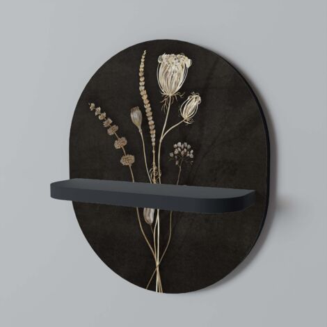 MEADOW ART. Mensola ovale nera