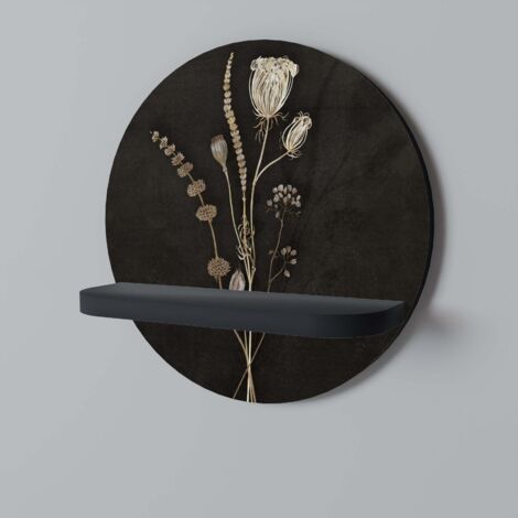MEADOW ART. Mensola rotonda nera
