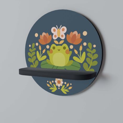MEADOW IDYLL Rundes Regal Schwarz
