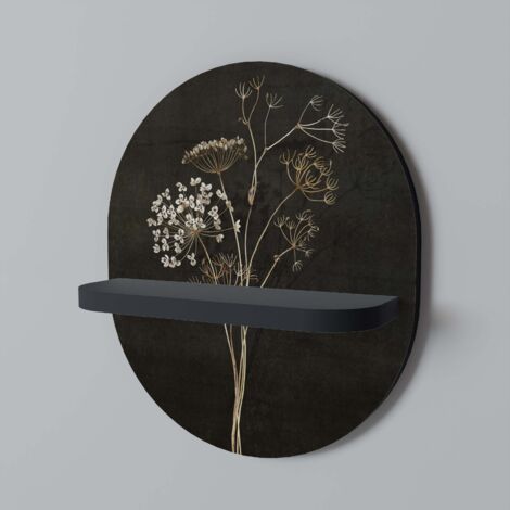 MEADOW MEMORIES Mensola ovale nera