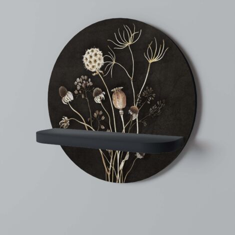 MEADOW SHADES Rundes Regal Schwarz