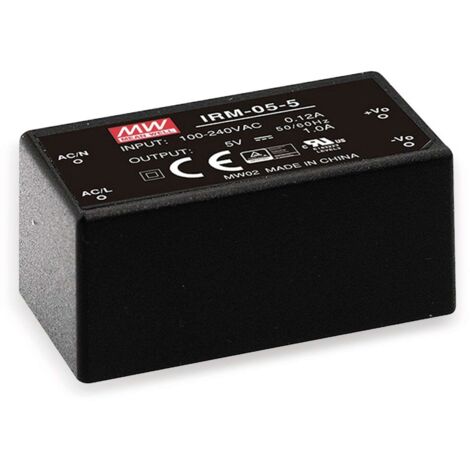 MEAN WELL AC/DC-Printnetzteil IRM-05-3.3, 3,3 V-, 1,25 A, 4,1 W