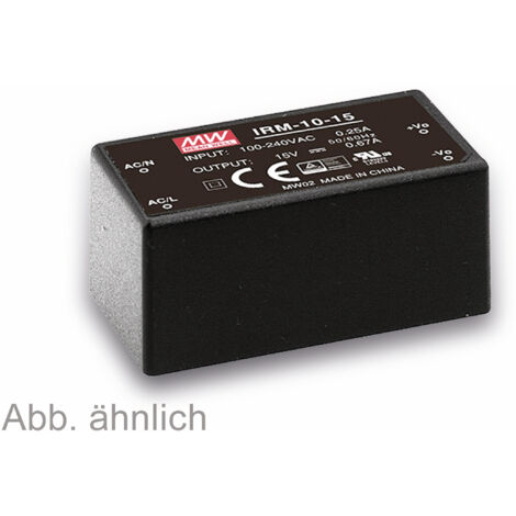 MEAN WELL AC/DC-Printnetzteil IRM-10-24, 24 V-/0,42 A, 10 W