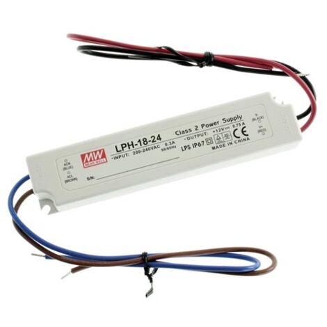 Mean Well ALIMENTATION À DÉCOUPAGE - 1 SORTIE - 18 W -24 V