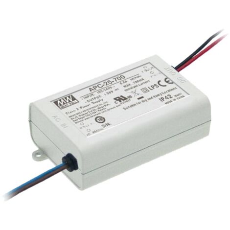 Mean Well APC-25-350 Driver per LED Corrente costante 24.5 W 0.35 A 25 - 70 V/DC non dimmerabile, Protezione sovraccari
