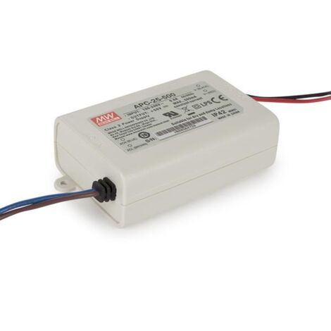 Mean Well CONSTANT CURRENT LED DRIVER - SINGLE OUTPUT - 500 mA - 25 W