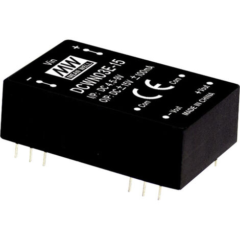 Mean Well DCWN03B-05 DC/DC-Wandlermodul 300 mA 3 W Anzahl Ausgänge: 2 x Inhalt 1 St.