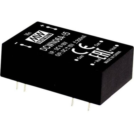 Mean Well DCWN06B-12 Modulo convertitore DC / DC 250 mA 6 W Num. uscite: 2 x Contenuto 1 pz.