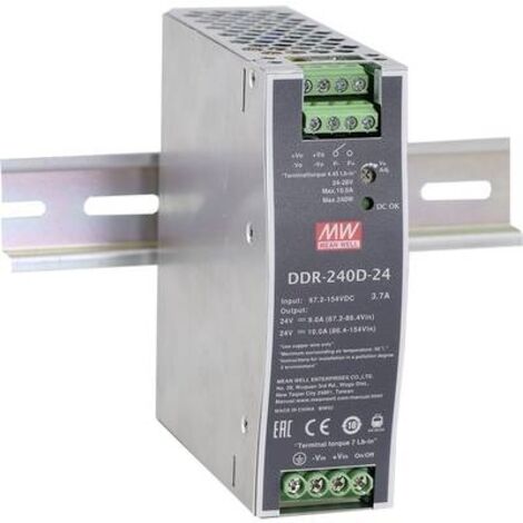MEAN WELL DDR-240B-48 Hutschienen-DC/DC-Wandler (DIN-Rail) 48 V/DC 5 A 240 W Anzahl Ausgänge:1 x I