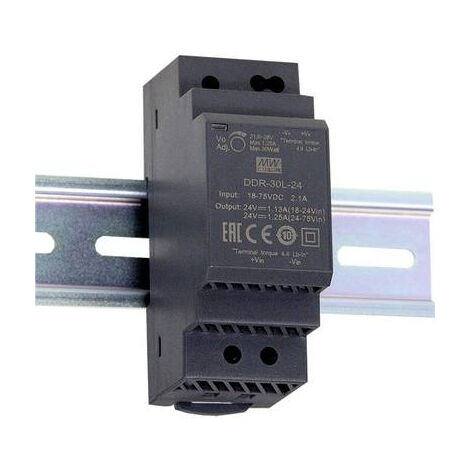 MEAN WELL DDR-30G-5 CONVERTISSEUR CC/CC POUR RAIL (DIN) 5 V/DC 6 A 30 W NBR. DE SORTIES:1 X CONTENU 1 PC(S)