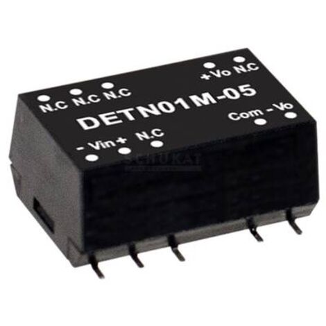 MEAN WELL DETN01M-15 MODULO CONVERTITORE DC DC 34 MA 1 W NUM. USCITE: 2 X