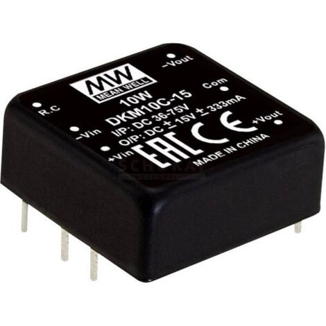 MEAN WELL DKM10E-15 DKM10E-15-MODULO CONVERTITORE DC, 333 MA, 10 W, NUMERO DI USCITE: 2 X
