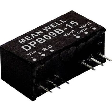 MEAN WELL DPB09C-15 MODULO CONVERTITORE DC/DC 300 MA 9 W NUM. USCITE: 2 X