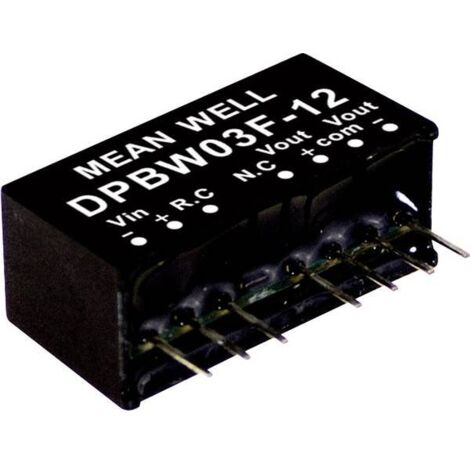 Mean Well  DPBW03G-12 Modulo convertitore DC / DC 125 mA 3 W Num. uscite: 2 x