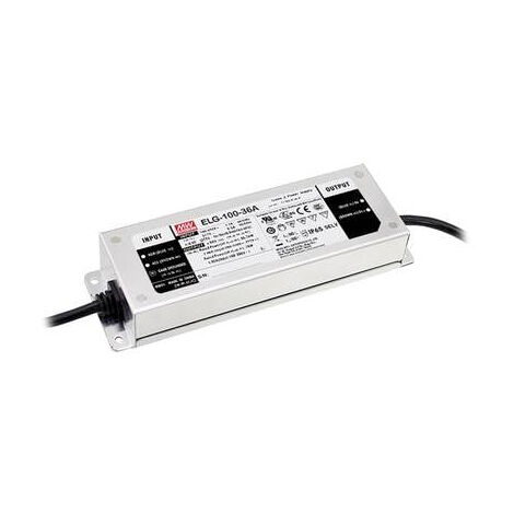 MEAN WELL ELG-100-24AB-3Y DRIVER DE LED À TENSION CONSTANTE 96 W 2 - 4 A 21.6 - 26.4 V/DC FONCTION DIMMEUR 3 EN 1, MONTAGE SUR D