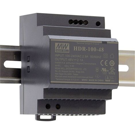 Mean Well HDR-100-12N Alimentation rail DIN 12 V/DC 7.5 A 90 W Nbr. de sorties:1 x Contenu 1 pc(s) Q488742