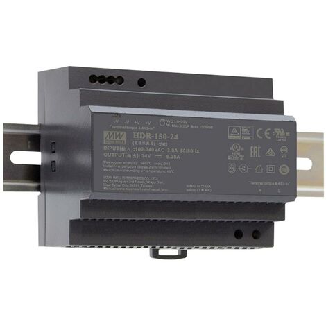 Mean Well HDR-150-24 Alimentatore per guida DIN 24 V/DC 150 W Num. uscite:1 x Contenuto 1 pz.