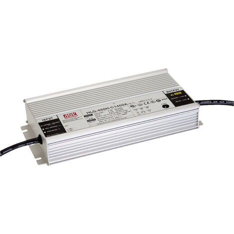 MEAN WELL HLG-480H-C1400A Driver de LED à courant constant 480 W 700 - 1400 mA 171 - 343 V/DC réglab