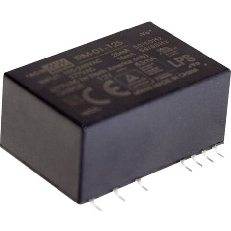 MEAN WELL IRM-01-3.3S Alimentation CA/CC pour circuits imprimés 3.3 V/DC 300 mA 1 W D920181