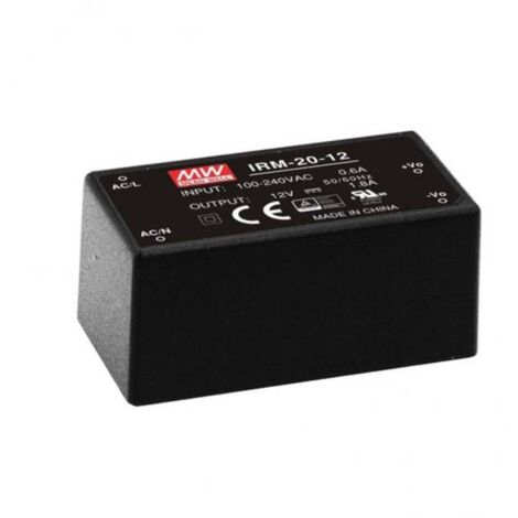 Mean Well IRM-20-12 Alimentatore da circuito stampato AC / DC 12 V/DC 1.8 A 21.6 W