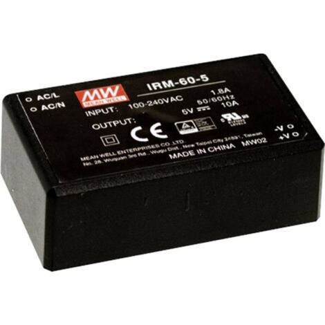 Mean Well IRM-60-12 Alimentation CA/CC pour circuits imprimés 60 W W201611