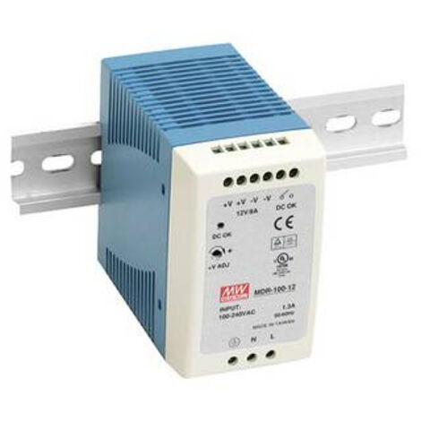 MEAN WELL MDR-100-24 ALIMENTATION RAIL DIN 24 V/DC 4 A 96 W NBR. DE SORTIES:1 X CONTENU 1 PC(S)