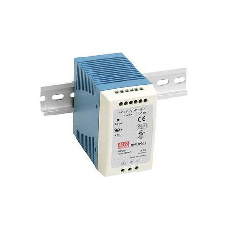 MEAN WELL MDR-100-24 ALIMENTATION RAIL DIN 24 V/DC 4 A 96 W NBR. DE SORTIES:1 X CONTENU 1 PC(S)